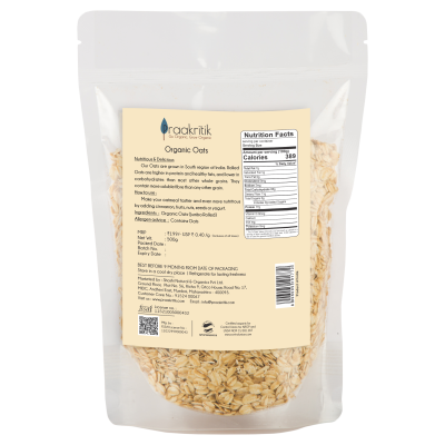 Praakritik: Organic Jumbo Rolled Oats - 500g