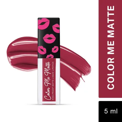 Jaquline USA: Color Me Matte Liquid Lipstick 5ml Burgundy Red