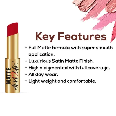 Jaquline USA: Matte Amour Matte Lipstick 3.5g Romantic 04