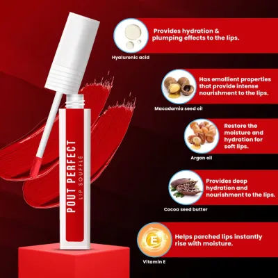 Jaquline USA: Pout Perfect Lip Souffle Red Velvet 04