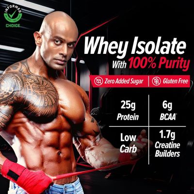 GNC: AMP Pure Isolate Zero Carb | 25g Protein | 6g BCAA | Vanilla Custard | 4 lbs