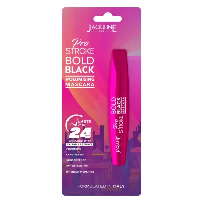 Jaquline USA: Pro Stroke Bold Black Volumising Mascara 24Hrs 9.5ml