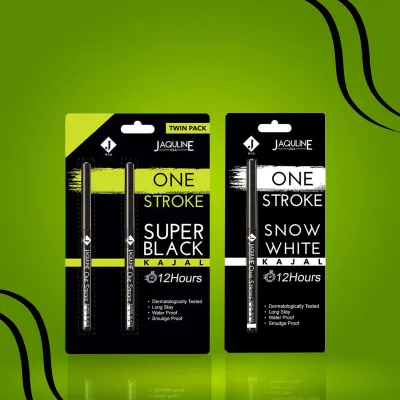 Jaquline USA: Twin Pack Black Kajal & Snow white Kajal Combo