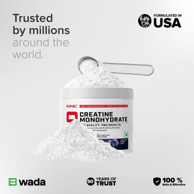 GNC: Creatine Monohydrate with Shaker Combo | 100gm | Blueberry | 750ml