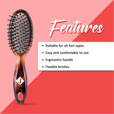 Jaquline USA: OVAL CUSHIONED BRUSH( LARGE)