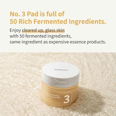 Numbuzin: No.3 Radiance Glowing Jumbo Essence Pad (150ml)