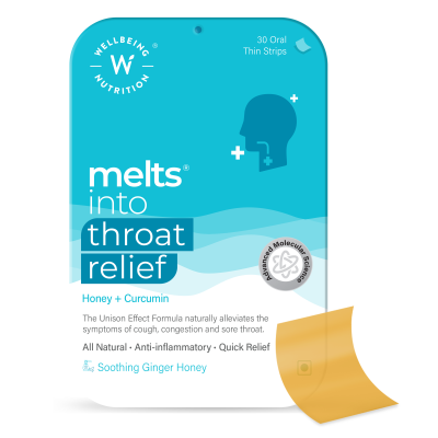 Wellbeing Nutrition: Instant Throat Relief Melts - 30 Oral Strips