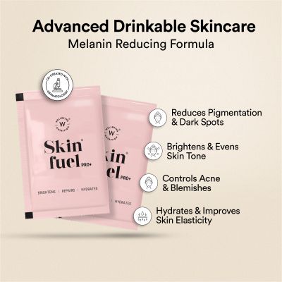 Wellbeing Nutrition: Skin Fuel Pro+ | Glutathione, Vit C & E, Vollagen® & PhytoCellTec| Strawberry Flavour, 28 Servings