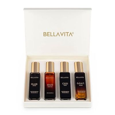 BELLAVITA: Men Perfume Gift Set 4x20ml Long Lasting Fragrance Perfume - 80 ml