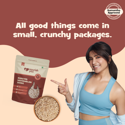 Nourish You: Organic Roasted Watermelon Seeds - Rich In Protein, Healthy snacks , Gluten Free-100g