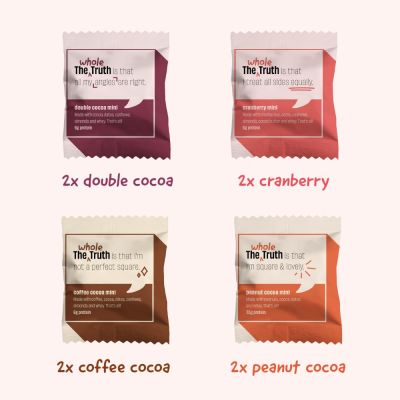 The Whole Truth: The Everyone Party  Pack of 8  Mini Protein Bars (8x27 g)  All Natural  No Added Sugar