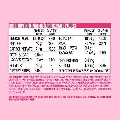 SuperYou: Strawberry Protein Wafer Bars (Pack of 10)|10g Protein, 3g Fiber, No Added Sugar 400g