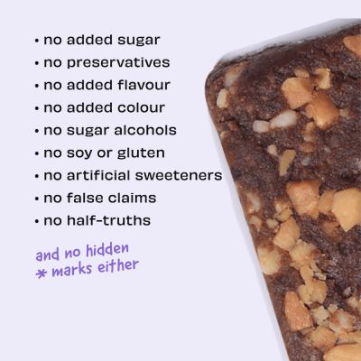 The Whole Truth: Vegan Energy Bars - Peanut Choco Fudge - Pack of 6 (6 x 40g) - Dairy Free - No Added Sugar - All Natural