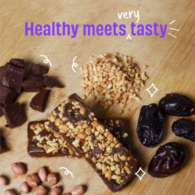 The Whole Truth: Vegan Energy Bars - Peanut Choco Fudge - Pack of 6 (6 x 40g) - Dairy Free - No Added Sugar - All Natural