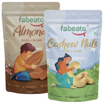 Fabeato: Natural Premium California Almond and Cashew Each 500gm