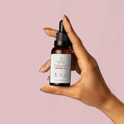 Juicy Chemistry: Organic Jojoba Oil, 30 ml | 100% Pure, Cold Pressed & Virgin | Carrier Oil for Skin, Hair & Cuticles | Naturally Rich in Vitamin E & Ceramides | Deeply Moisturising Anti-Ageing Oil for Men and Women | Ceramide Rich for Skin Barrier Protection & Collagen