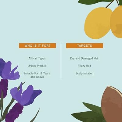 Juicy Chemistry: Marula, Argan, Lavender Hair Oil, 100 ml | Organic Hair Oil for Hair Fall Control & Deep Conditioning | Ecocert Certified Organic for Dry & Frizzy Hair | Cruelty-free & 100% Vegan