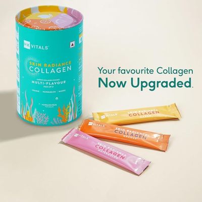 HK Vitals: Skin Radiance Collagen Powder, Marine Collagen (Multi-Flavour, Pack of 21), Collagen Supplements for Women & Men with Biotin, Vitamin C & E, for Healthy Skin, Hair & Nails