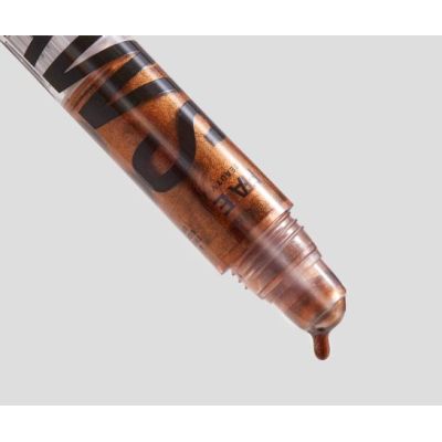 FAE Beauty: Bronze Gold Shimmer Lip Gloss - With Clickable Roller Ball Pen - Becoming - 6gm