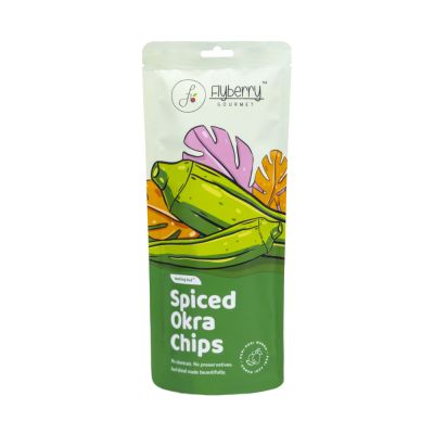 Flyberry Gourmet: Gourmet Spiced Okra Chips (Pack of 3) 25 gm each