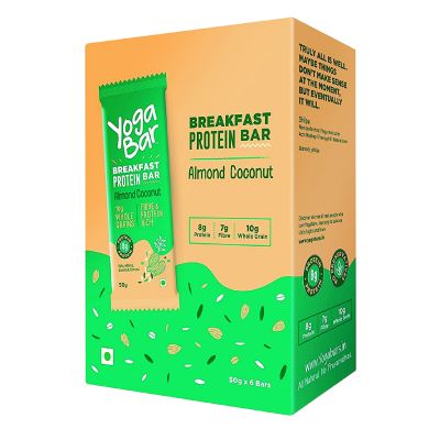 YogaBar: Almond Coconut Breakfast Bars - 300gm (Pack of 6)