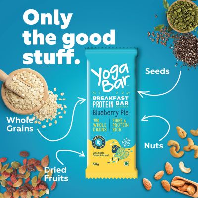 YogaBar: Bluberry Pie Breakfast Bars - 300gm (Pack of 6)