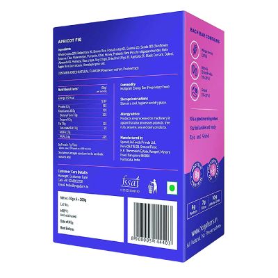 YogaBar: Apricot Fig Breakfast Bars - 300gm (Pack of 6)