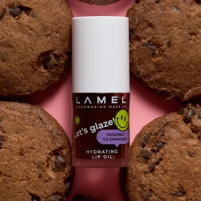 Lamel: Hydrating Lip Oil LET'S GLAZE 404 Chocolate cookies