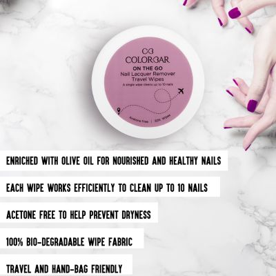 Colorbar: On The Go Nail Lacquer Remover Wipes Rainbow Bouquet - 007
