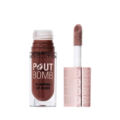 Makeup Revolution: Pout Bomb Plumping Gloss Espresso Cool Nude