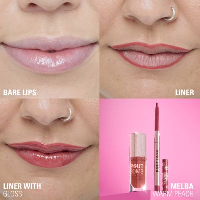 Makeup Revolution: Pout Bomb Plumping Lip Liner Melba Warm Peach