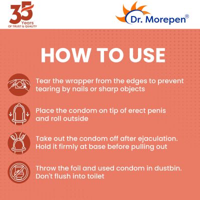 Dr. Morepen: Exygra  Strawberry Flavoured Dotted Condom 10s - Pack of 2