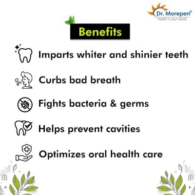 Dr. Morepen: Charcoal Toothpaste with Bamboo Toothbrush -100 gm Pack of 4