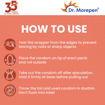 Dr. Morepen: Exygra  Strawberry Flavoured Condom - Pack of 10