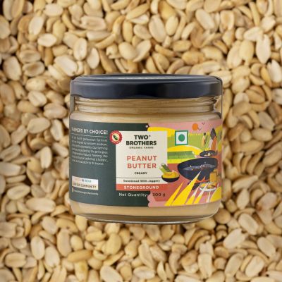 Two Brothers Organic Farms: Stoneground Creamy Peanut Butter with Jaggery (300G)