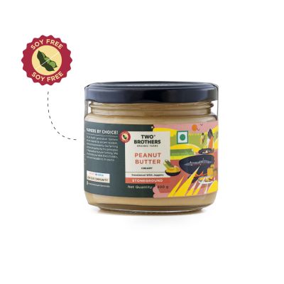 Two Brothers Organic Farms: Stoneground Creamy Peanut Butter with Jaggery (300G)