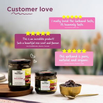 Two Brothers Organic Farms: Natural Gulkand | Rose Petal Jam (300G)