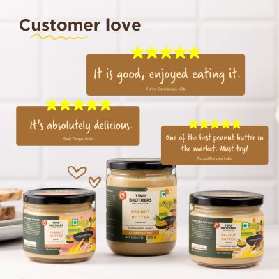 Two Brothers Organic Farms: Stoneground Creamy Peanut Butter with Jaggery (300G)