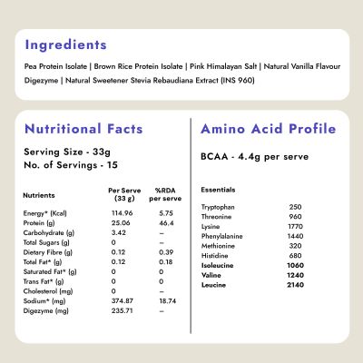 shyft: Plant Protein Isolate - Vanilla - 500gms