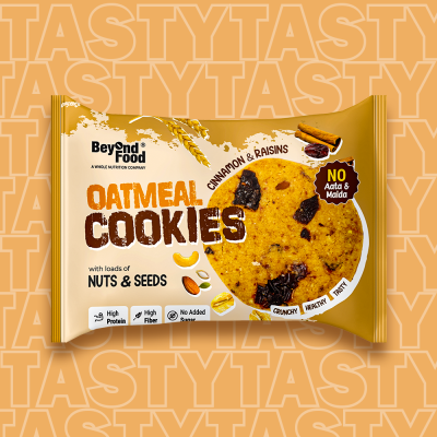 Beyond Food: Oatmeal Cookies - Cinnamon & Raisins (Pack of 12)