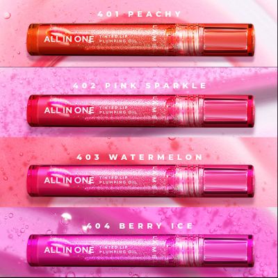 Lamel: All in One Lip Tinted Plumping Oil 402-Pink Sparkle Lamel: All in One Lip Tinted Plumping Oil 402-Pink Sparkle