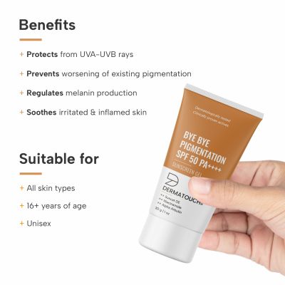 Dermatouch: BYE BYE PIGMENTATION SUNSCREEN SPF 50 PA++++ 30G