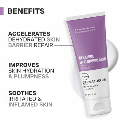Dermatouch: Ceramide Hyaluronic Acid Moisturizer for intense moisturization and barrier repair 50G
