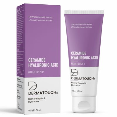 Dermatouch: Ceramide Hyaluronic Acid Moisturizer for intense moisturization and barrier repair 50G