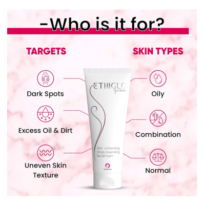 Ethiglo: Skin whitening Face Wash 70gm