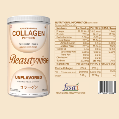Beautywise: Advanced Collagen Peptides ( Unflavoured ) 200gm