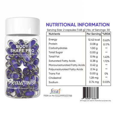 Beautywise: Dual Action Body Shape Pro Slimming Capsules 60 Capsules