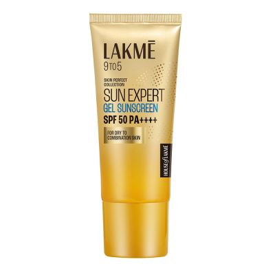 Lakme: Sunscreen Gel SPF 50 PA+++Niacinamide, Water Light, For Normal to Oily Skin,No White Cast 100gm