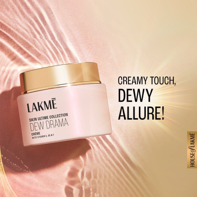 Lakme: Dew Drama Gel Creme, Pro-Ceramides, Vit E + Vit B3 + Vit F 50gm Lakme: Dew Drama Gel Creme, Pro-Ceramides, Vit E + Vit B3 + Vit F 50gm
