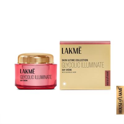 Lakme: Glycolic Illuminate Day Cream with Glycolic Acid for Radiant & Even Tone Skin Lakme: Glycolic Illuminate Day Cream with Glycolic Acid for Radiant & Even Tone Skin